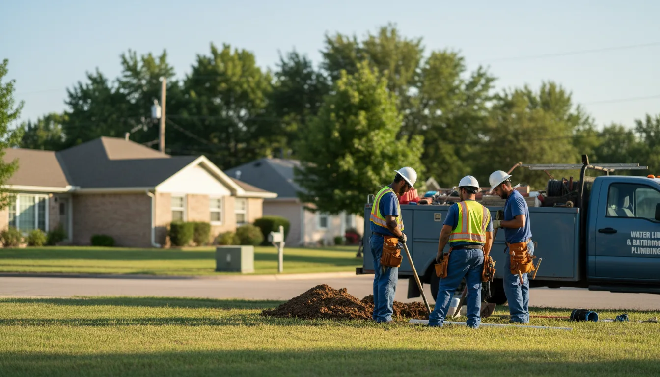 Residential water line and bathroom plumbing service in California, MO